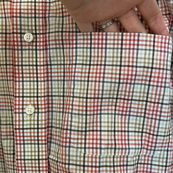 Jos. A. Bank Plaid Button Down Tailored Fit Shirt - Size Large - Picture 2 of 6